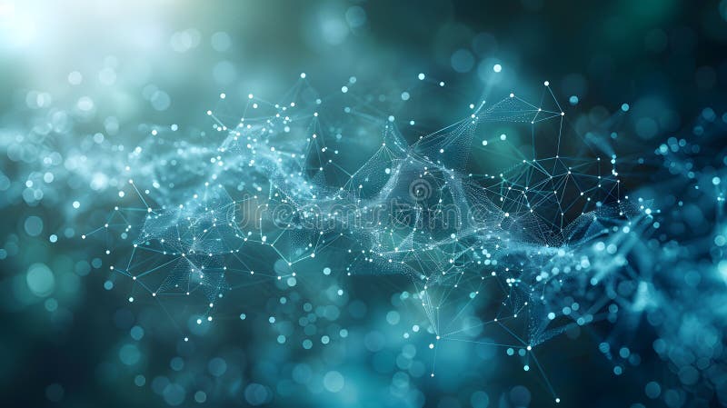 Cosmic Connections. Cosmic pathways illuminate a digital network. Created using AI.