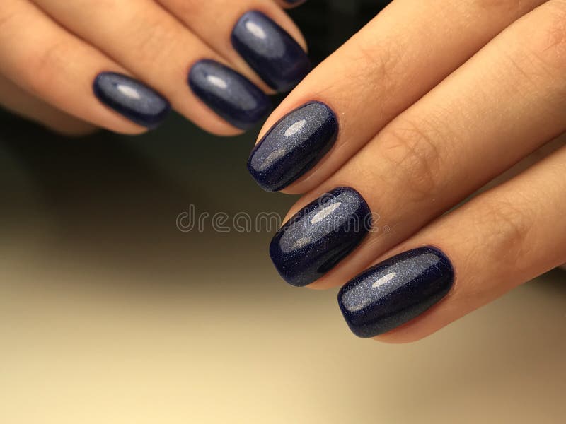 cosmic dark blue nail color nails gel polish art oval hand macro photo clean machine manicure pink girly glitter glamorous russian 136113462