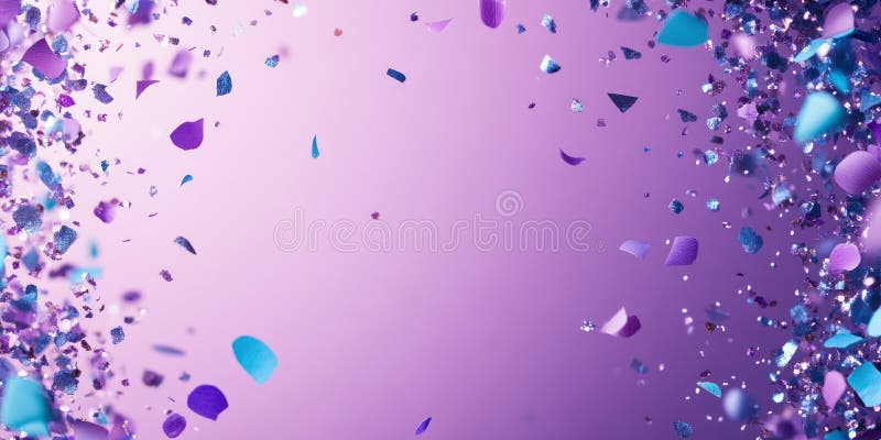 Cosmic Deep Navy Banner z Neon Pink Confetti Starry Frame ilustracja wektor