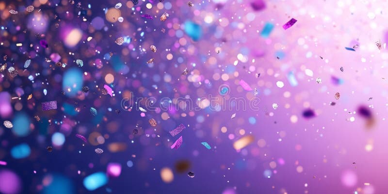 Cosmic Deep Navy Banner z Neon Pink Confetti Starry Frame ilustracja wektor