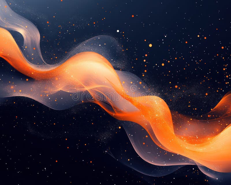 Cosmic Deep Navy Banner z ramką gwiazdową Magenta Confetti ilustracja wektor
