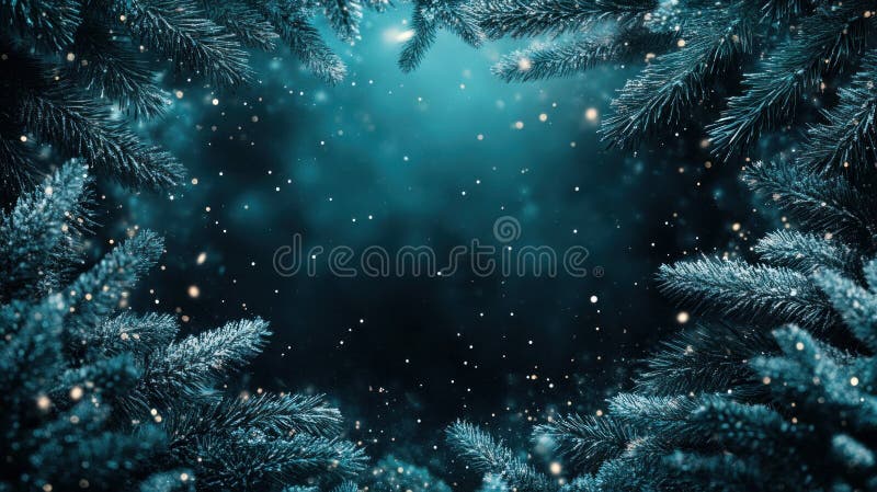 Cosmic Deep Sapphire Baner z ramką Magenta Bokeh ilustracji