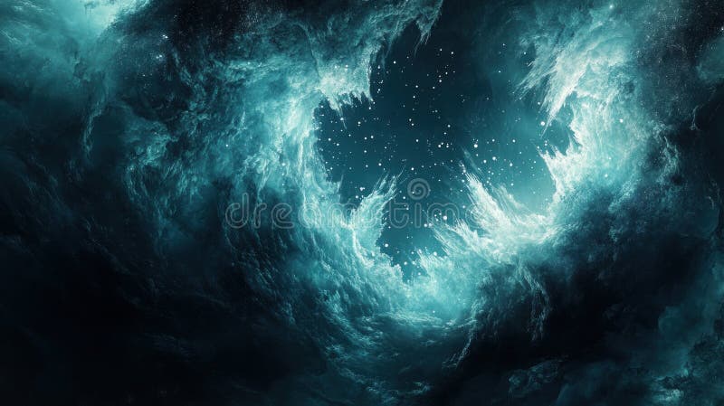 Cosmic Deep Sapphire Baner z ramką Magenta Bokeh ilustracja wektor