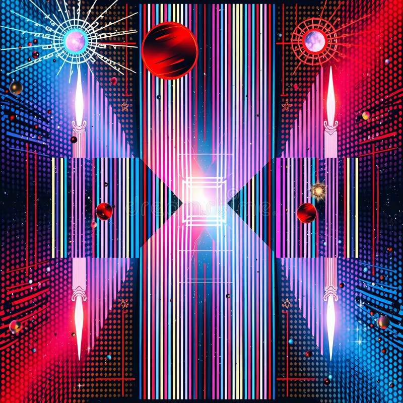 Cosmic Gateway to Futuristic Dimensions royalty free stock photos