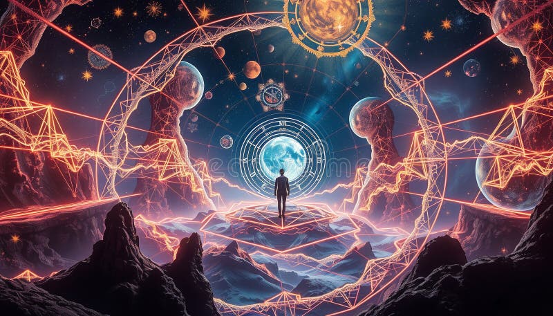 Cosmic Gateway to Infinite Realms royalty free stock photos
