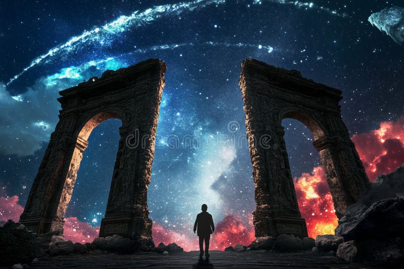 Cosmic Gateway to the Unknown royalty free stock image