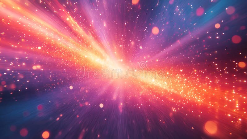 Cosmic radiance: an abstract burst of light and color for creative projects royalty free illustration