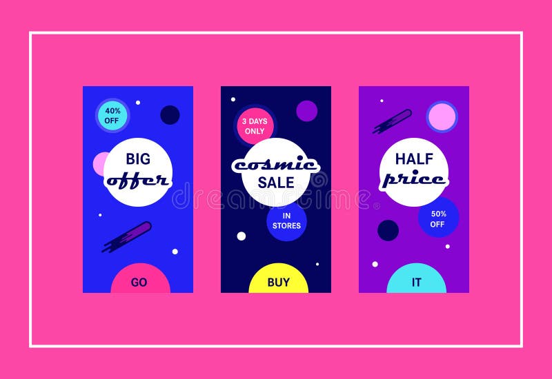 Cosmic Sale Vector Realistic and Futuristic Space Background Wit Stock ...