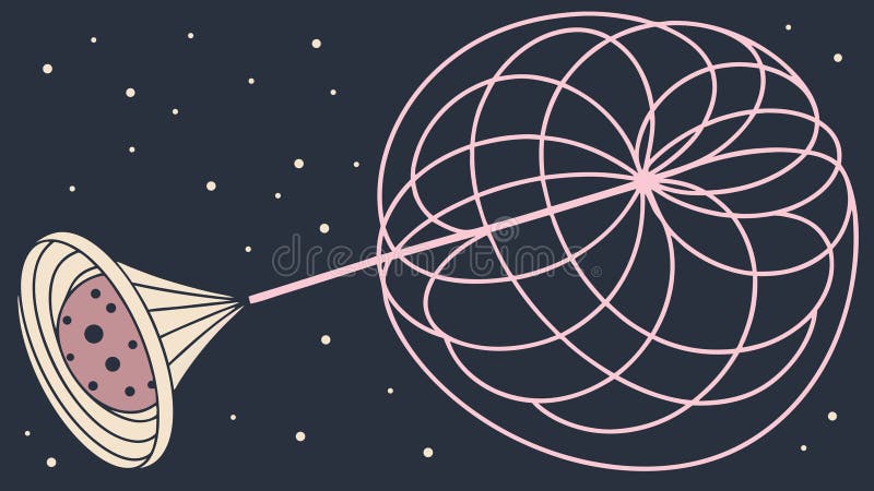 Cosmic Sound Wave, Abstract Energy Vector Design Generative AI royalty free illustration