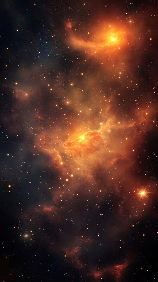 Cosmic Symphony, A Stellar Tapestry of Nebulas and Stars stock image