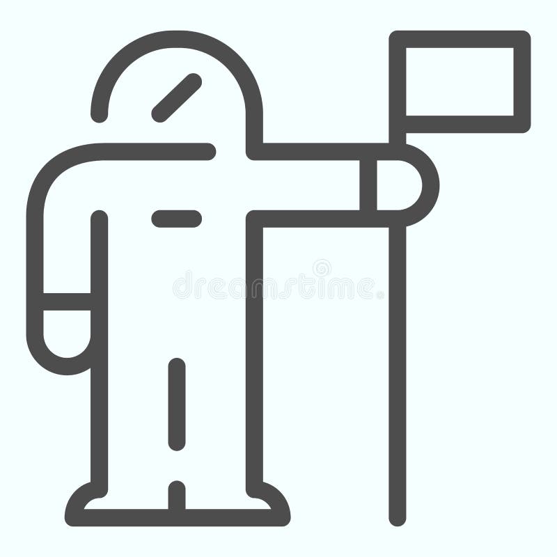 Cosmonaut Line Icon Concept. Cosmonaut Flat Vector Symbol, Sign