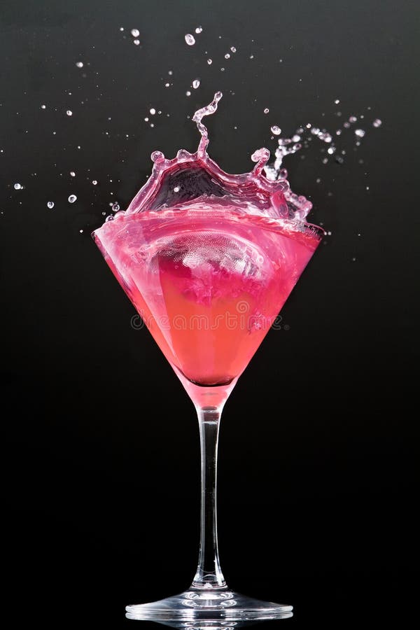 Cosmopolitan Cocktail Drink on a Black Stock Image Image of cocktail