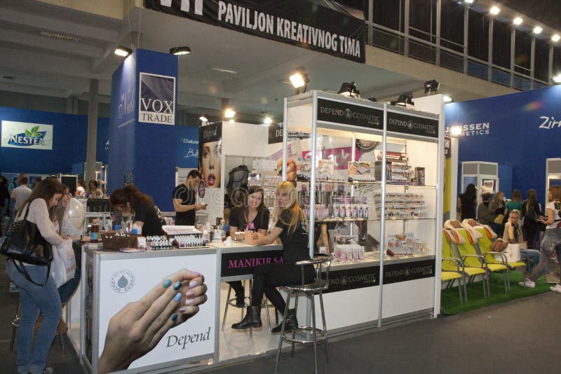 Feira de cosméticos fotos de stock