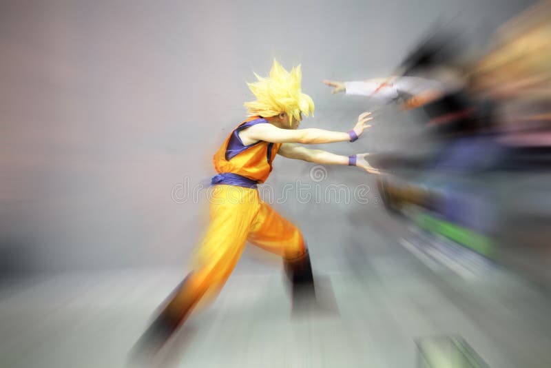 Cosplayers Wearing the Wig of Son Goku from the Manga Dragon Ball.  Editorial Image - Image of anime, handmade: 208844865