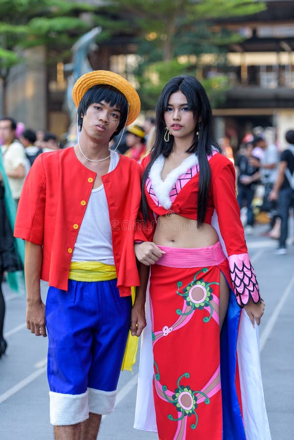 Cosplayer As Characters Monkey D. Luffy and Boa Hancock from One Piece  Editorial Photography - Image of thai, luffy: 51596472