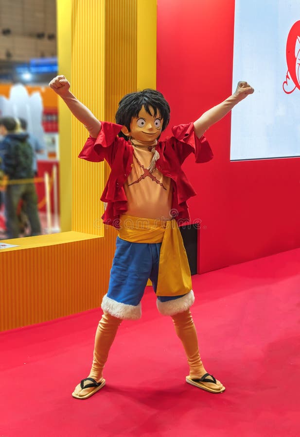 Trajes De Roupa De Cosplay Luffy De Uma Peça+máscara+figura