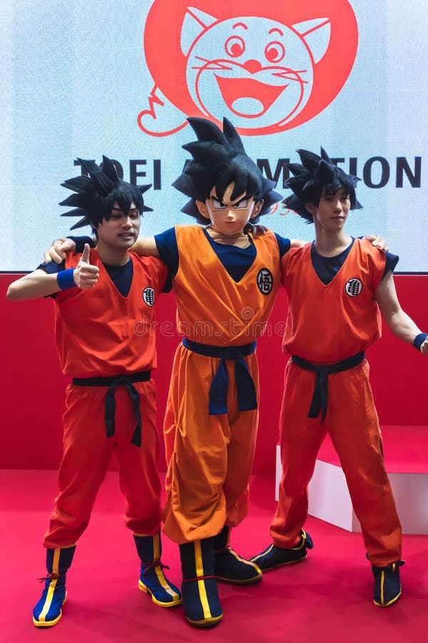 Cosplayers Wearing the Wig of Son Goku from the Manga Dragon Ball.  Editorial Image - Image of anime, handmade: 208844865