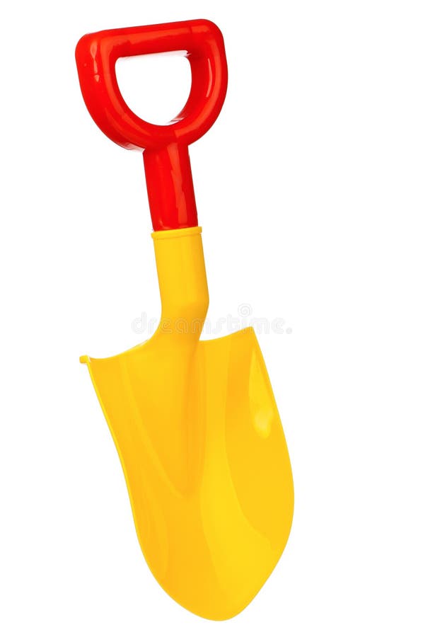 Toy small spade isolated on white background. Toy small spade isolated on white background