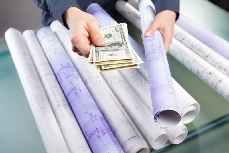 Cost of Architecture Design Stock Photo Image of rolled, decision