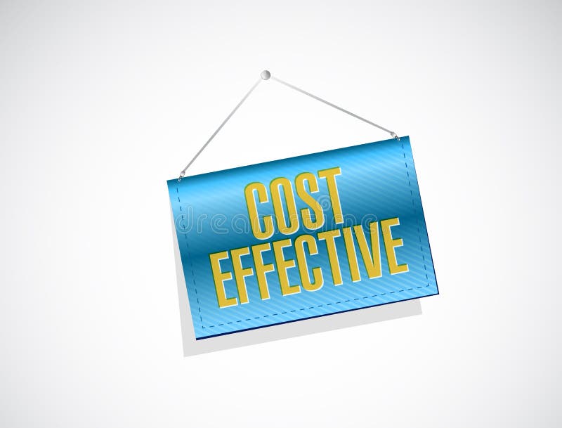 Cost Effective Banner Sign Concept Stock Illustration Illustration of