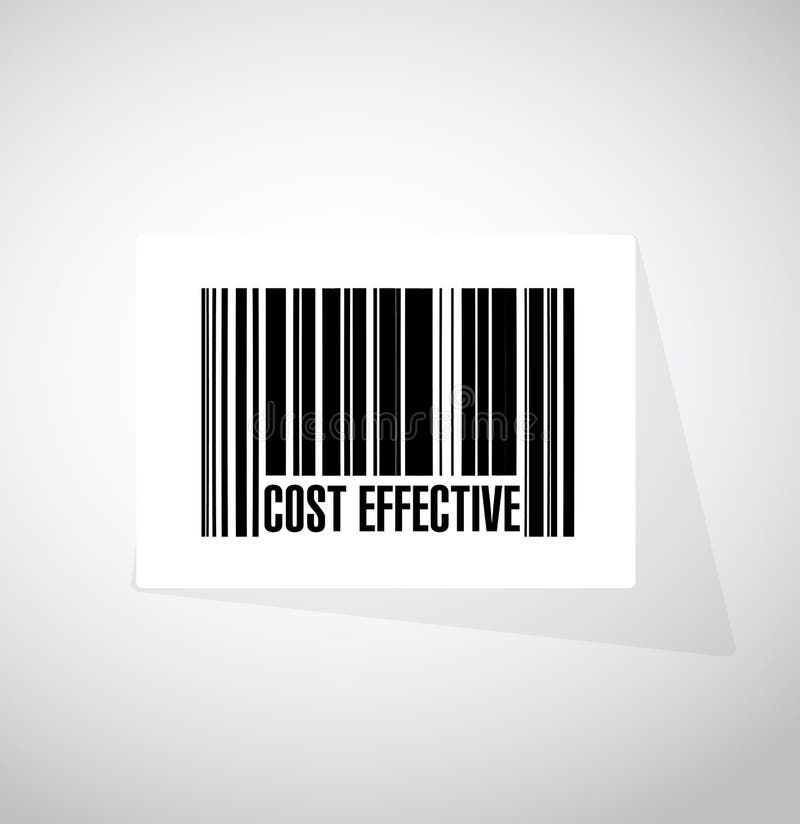 Cost effective barcode sign concept royalty free illustration