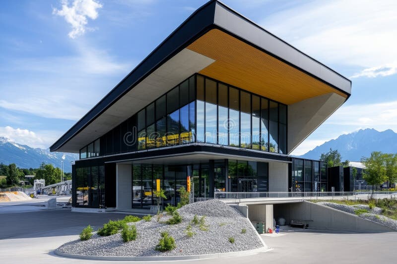 Cost-effective garbage management is illustrated in a minimalist design focusing on the efficiency and structure of a modern waste stock illustration