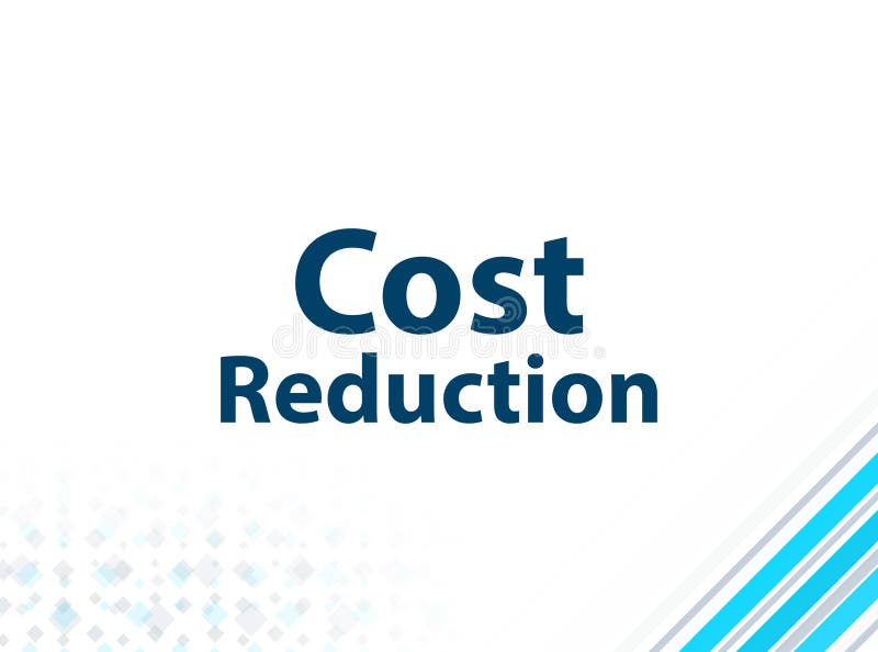 Cost Reduction Round Blue Push Button Stock Illustration Illustration