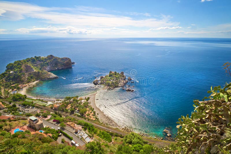 Costa costa Taormina, Sicilia, Italia imagen de archivo Costa costa Taormina, Sicilia, Italia imagen de archivo