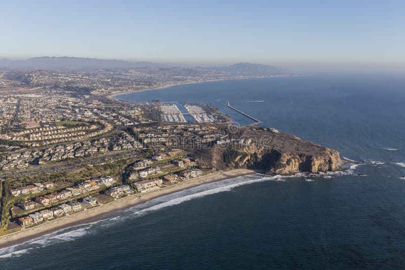 Costa di Dana Point Aerial Southern California fotografia stock Costa di Dana Point Aerial Southern California fotografia stock