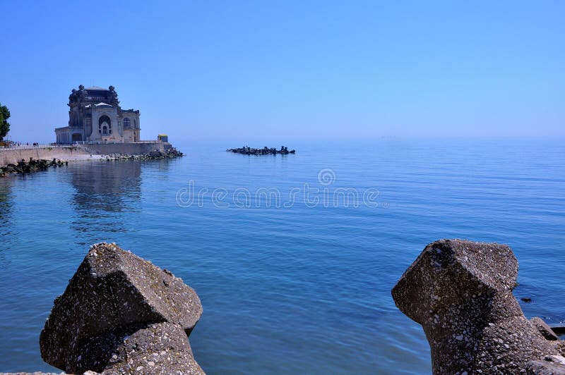 A costa do Mar Negro em Romania fotografia de stock A costa do Mar Negro em Romania fotografia de stock