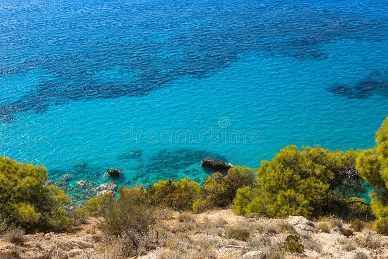 Costa Oeste De La Isla De Lefkada, Grecia Foto de archivo - Imagen de ...