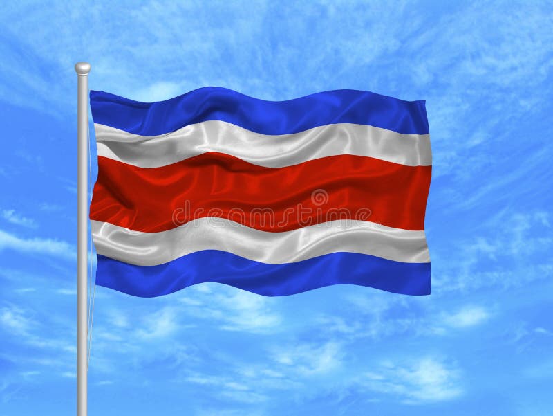 Costa Rica Flag 1 Picture. Image 5176299