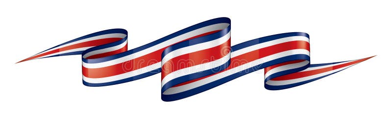 Costa Rica flagga, vektorillustration p? en vit bakgrund stock illustrationer Costa Rica flagga, vektorillustration p? en vit bakgrund stock illustrationer