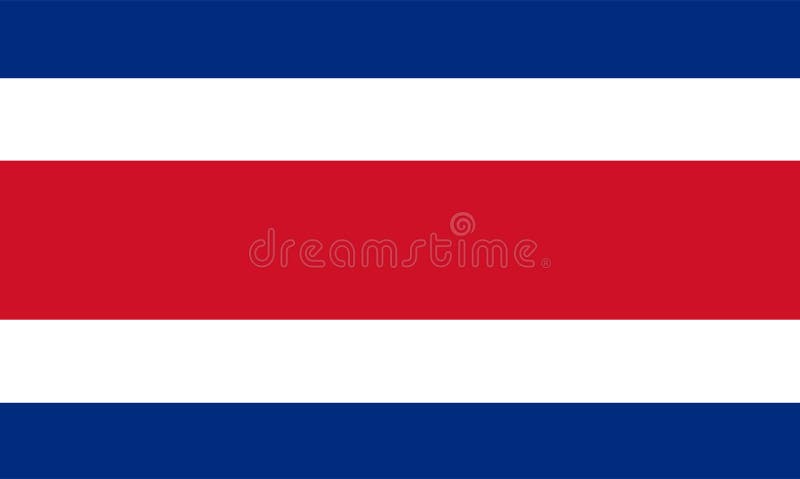Costa Rica flaggavektor Illustration av den Costa Rica flaggan vektor illustrationer