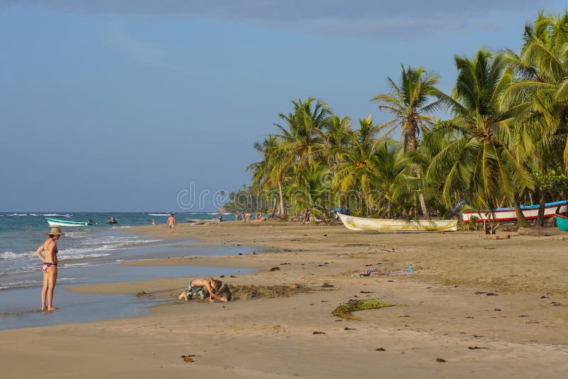 Costa Rica Tropical Beach on Caribbean Coast Stock Image - Image of
