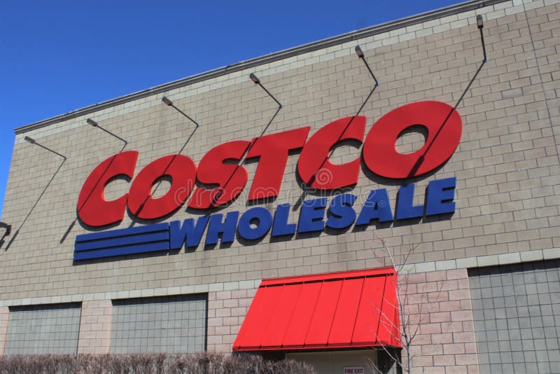 Costco Sign in April 2023 in Chicago Editorial Stock Photo Image of