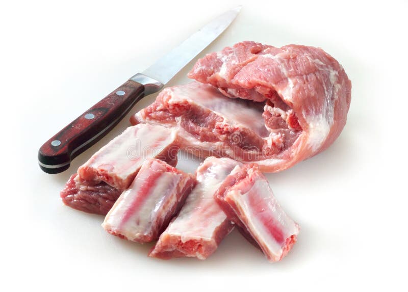 Costole di carne di maiale crude fotografia stock Costole di carne di maiale crude fotografia stock