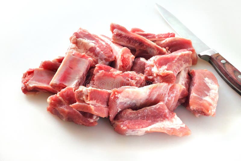 Costole di carne di maiale crude immagine stock libera da diritti Costole di carne di maiale crude immagine stock libera da diritti