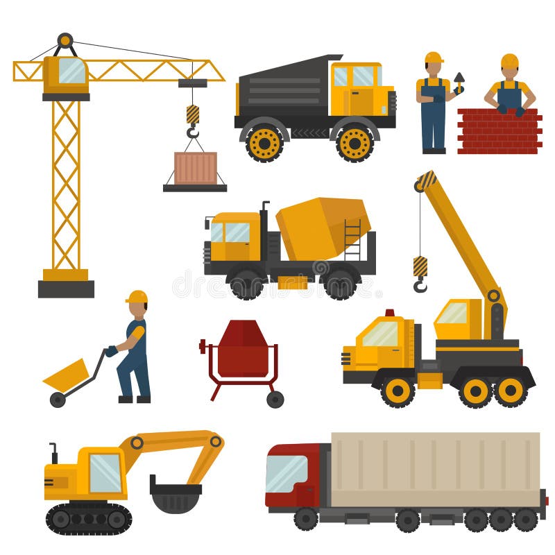 Costruendo in costruzione, lavoratori e royalty illustrazione gratis Costruendo in costruzione, lavoratori e royalty illustrazione gratis