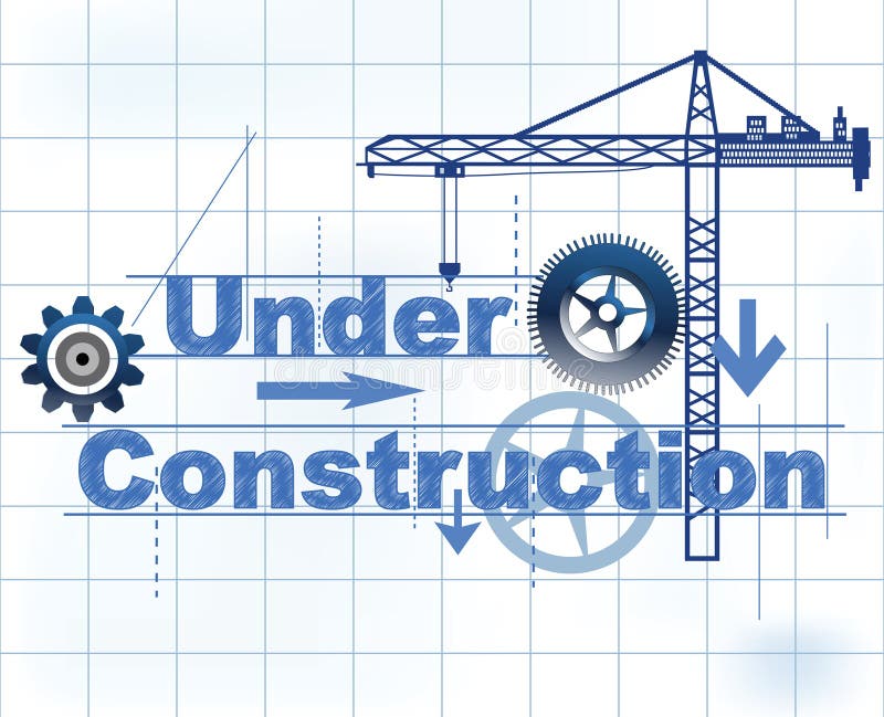 Text Under Construction, with gears grid and crane - great for a web page under construction. Text Under Construction, with gears grid and crane - great for a web page under construction