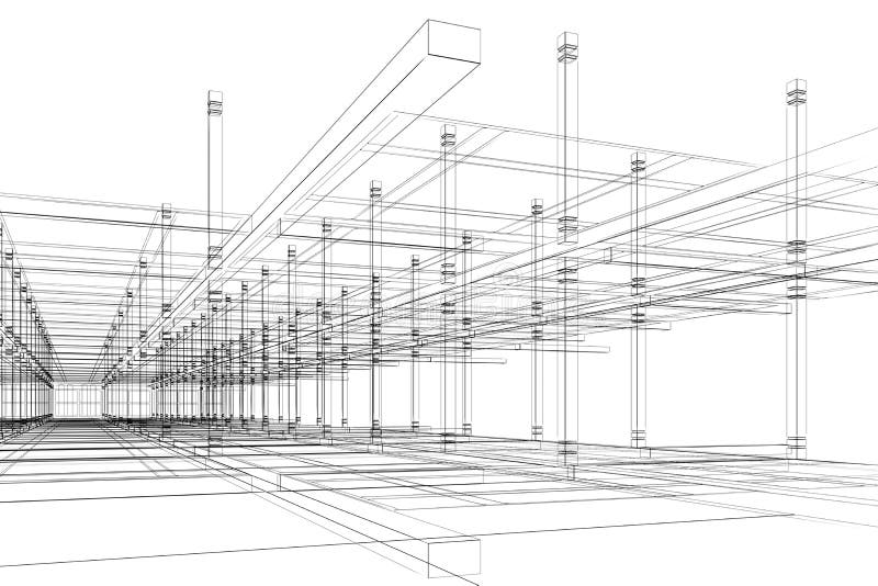 Costruzione architettonica astratta illustrazione di stock Costruzione architettonica astratta illustrazione di stock