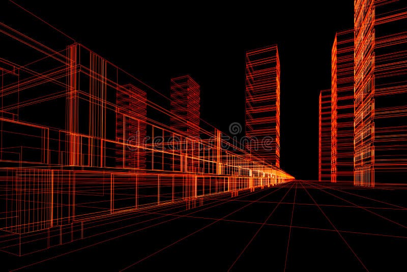 Costruzione architettonica astratta illustrazione di stock Costruzione architettonica astratta illustrazione di stock