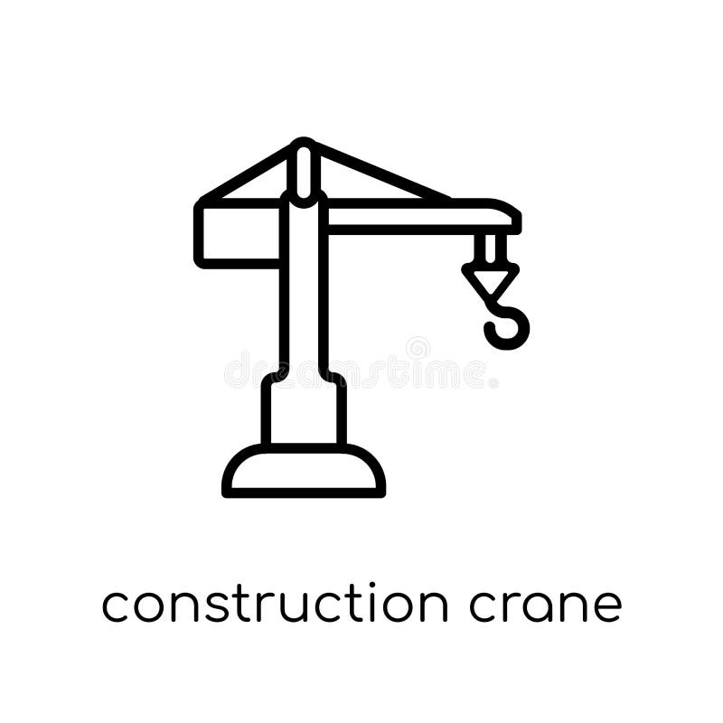 Costruzione Crane Icon Vettore lineare piano moderno d'avanguardia Constr royalty illustrazione gratis Costruzione Crane Icon Vettore lineare piano moderno d'avanguardia Constr royalty illustrazione gratis