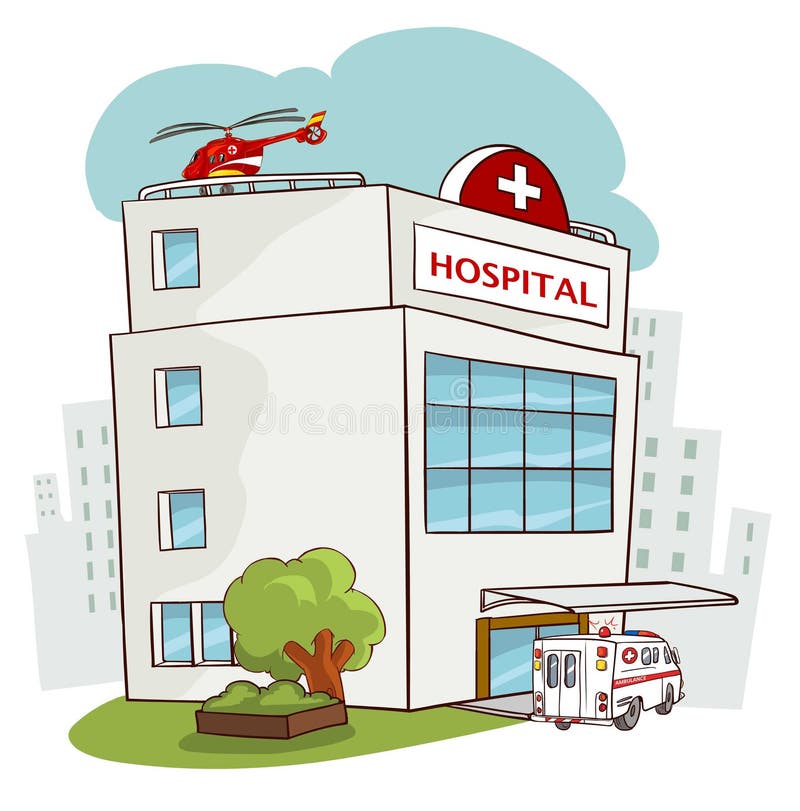 Costruzione dell'ospedale, icona medica Sanità, ospedale e medica