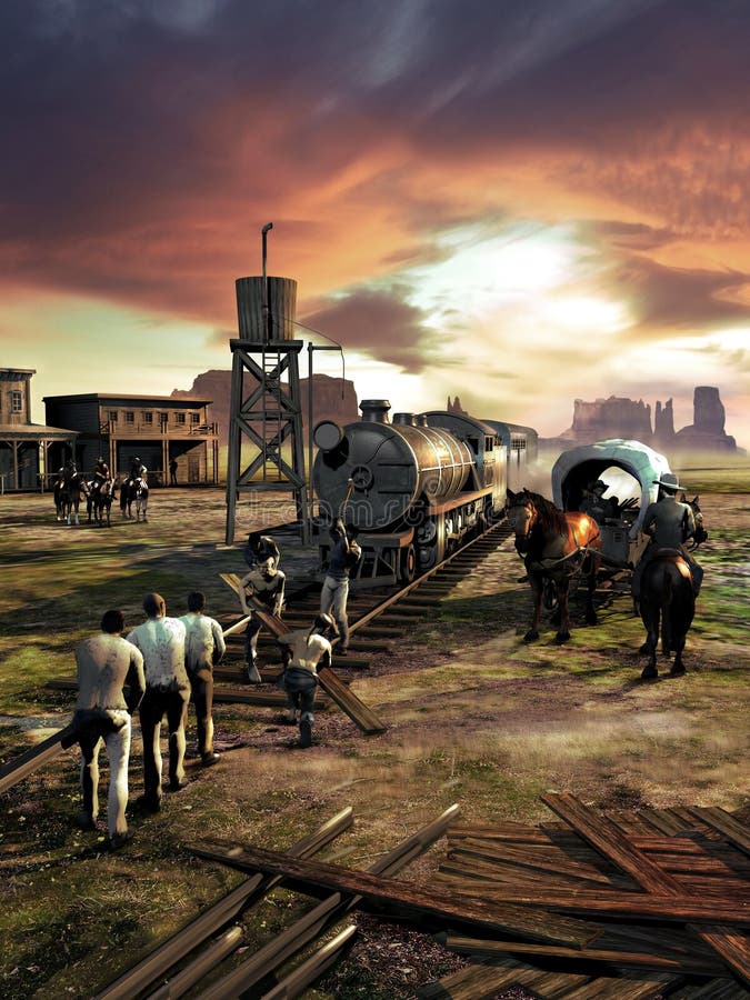 Costruzione ferroviaria royalty illustrazione gratis Costruzione ferroviaria royalty illustrazione gratis