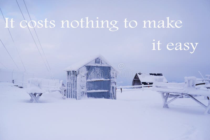 It costs nothing to make it easy stock photography
