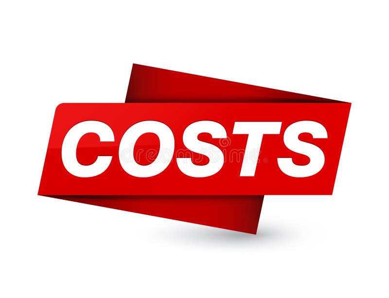Costs premium red tag sign stock illustration. Illustration of premium 124890077