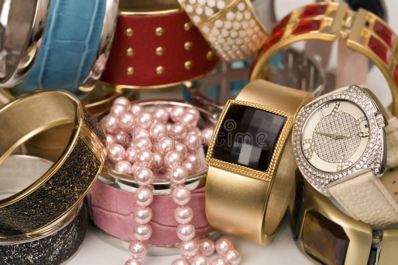 Costume Jewellery from Metal Stock Photo Image of style, metallic