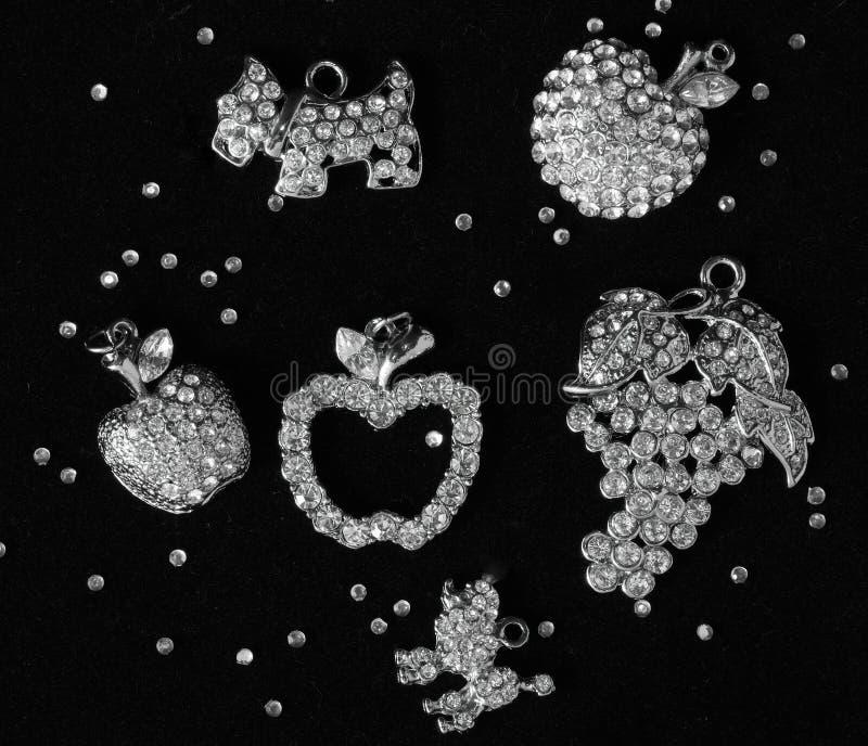 Costume Jewellery from Metal Stock Image Image of stone, fake 23959439