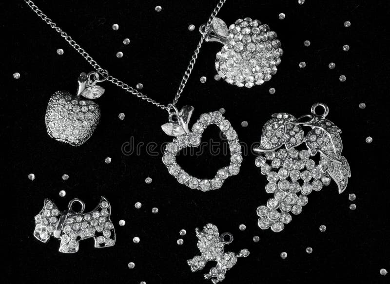 Costume Jewellery from Metal Stock Photo Image of style, metallic